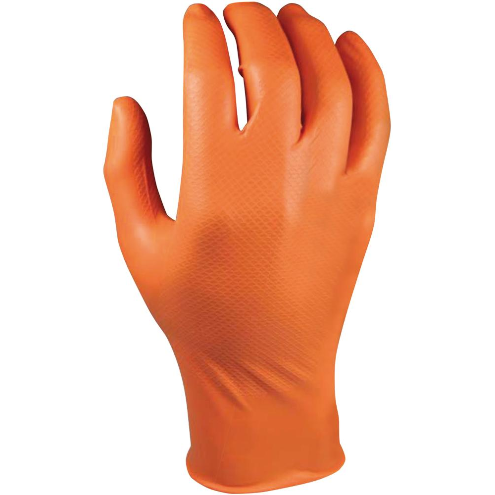 Einweghandschuh Grippaz, NBR Handschuh orange,Gr.M, Box, a 50 Stück