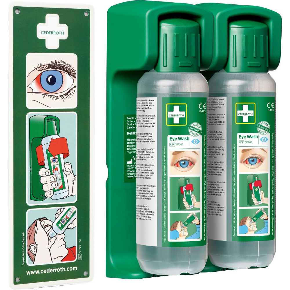 Wandhalter für Augenspülflasche 2x500 ml