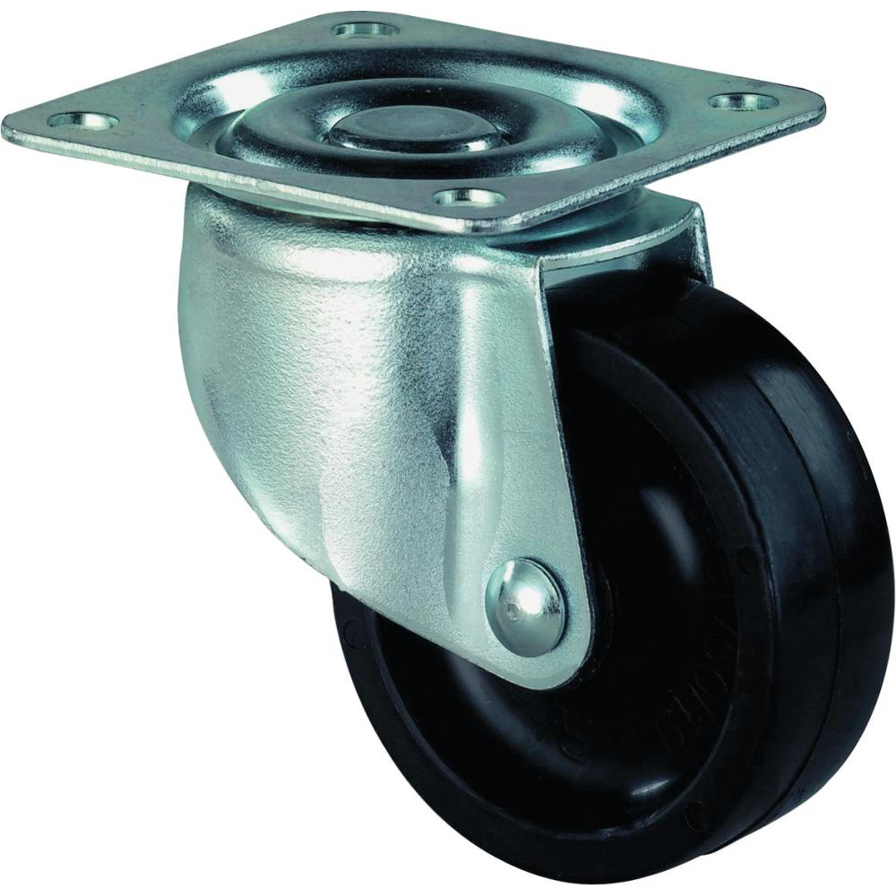 Lenkrolle für weiche Böden F25 38mm 42x42mm Platte,GL,Kstrad schwarz F25.038 BS ROLLEN