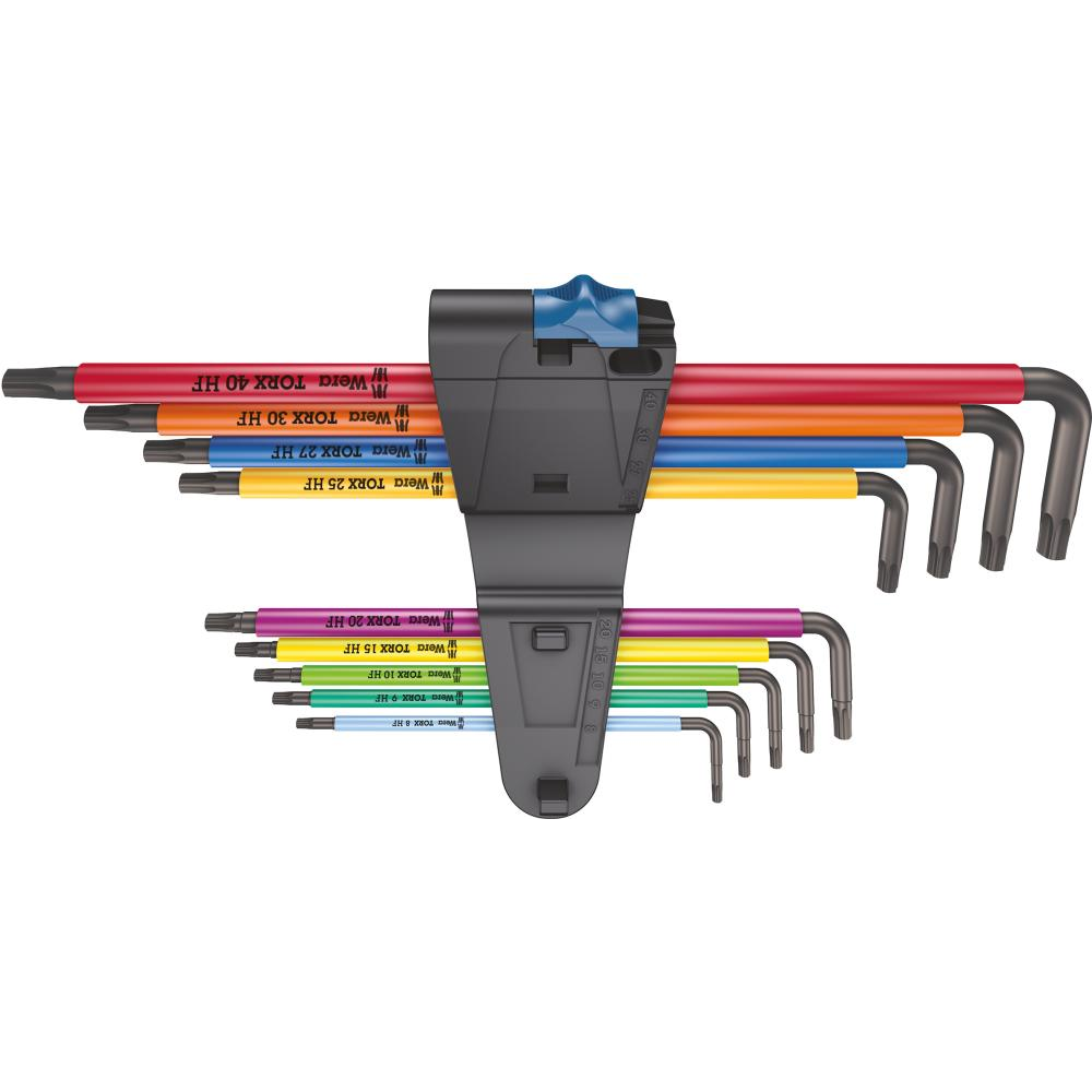 Winkelschraubendreher-Satz für TORX, mit Haltefunktion, Nr. 967/9 SXL Multicolour HF 1 Winkelschraubendreher- Satz lang 9-teilig T8-T40 Halfefun