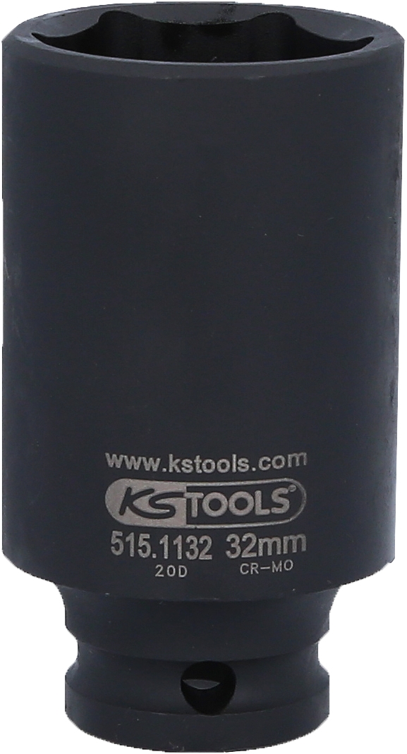 KSTOOLS 1/2" Sechskant-Kraft-Stecknuss, lang, 32mm
