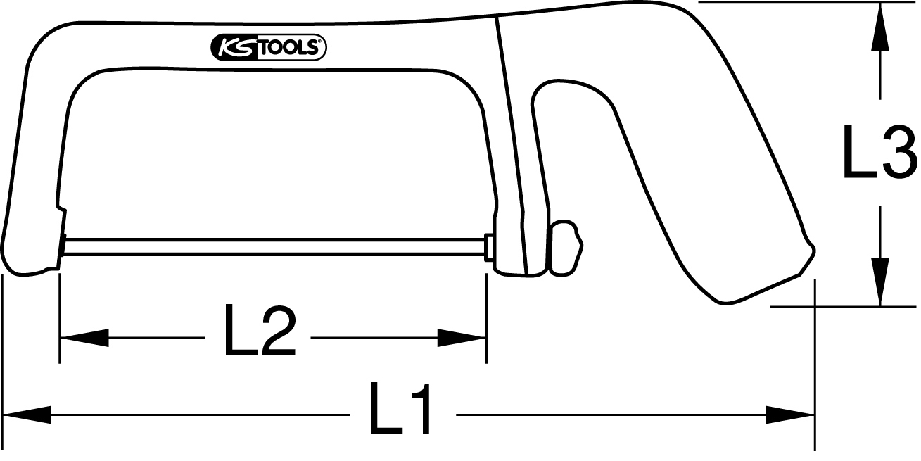 KSTOOLS Metallbügelsäge mit Schutzisolierung, 265mm