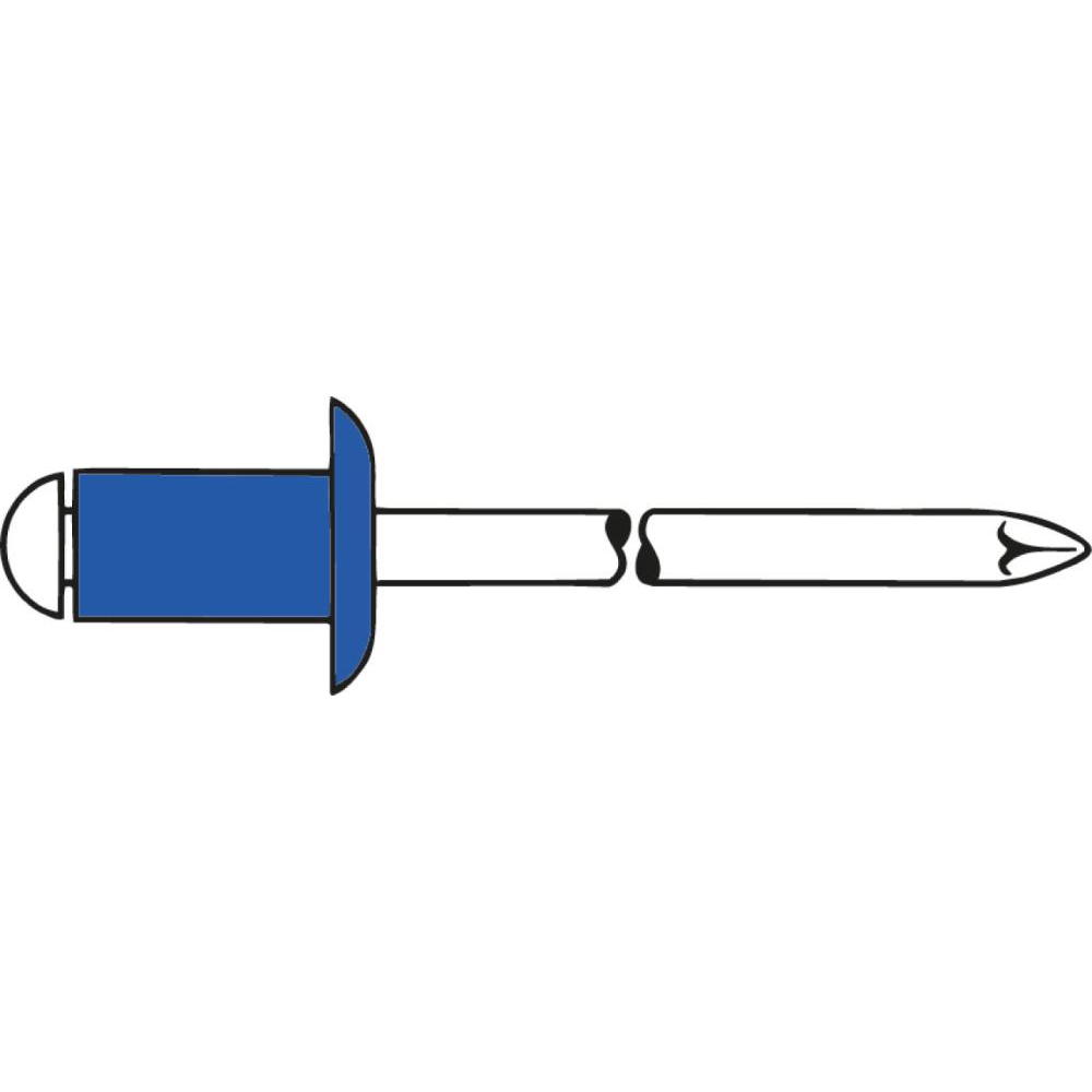 Blindniet 4x8mm Flachrundkopf Stahl/Stahl GESIPA