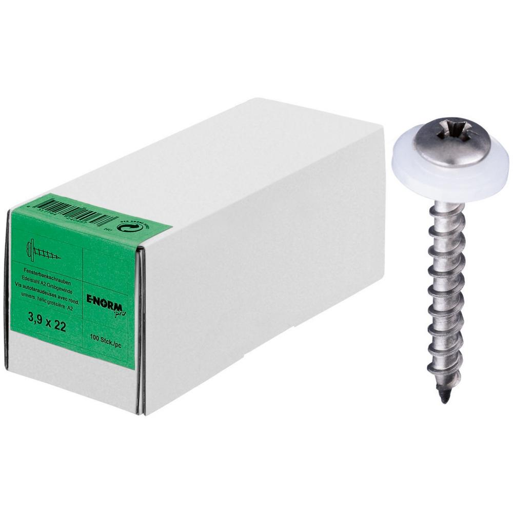 Fensterbankschraube 4,0x38 EN Norm PZD Edelstahl A2 E-NORMpro