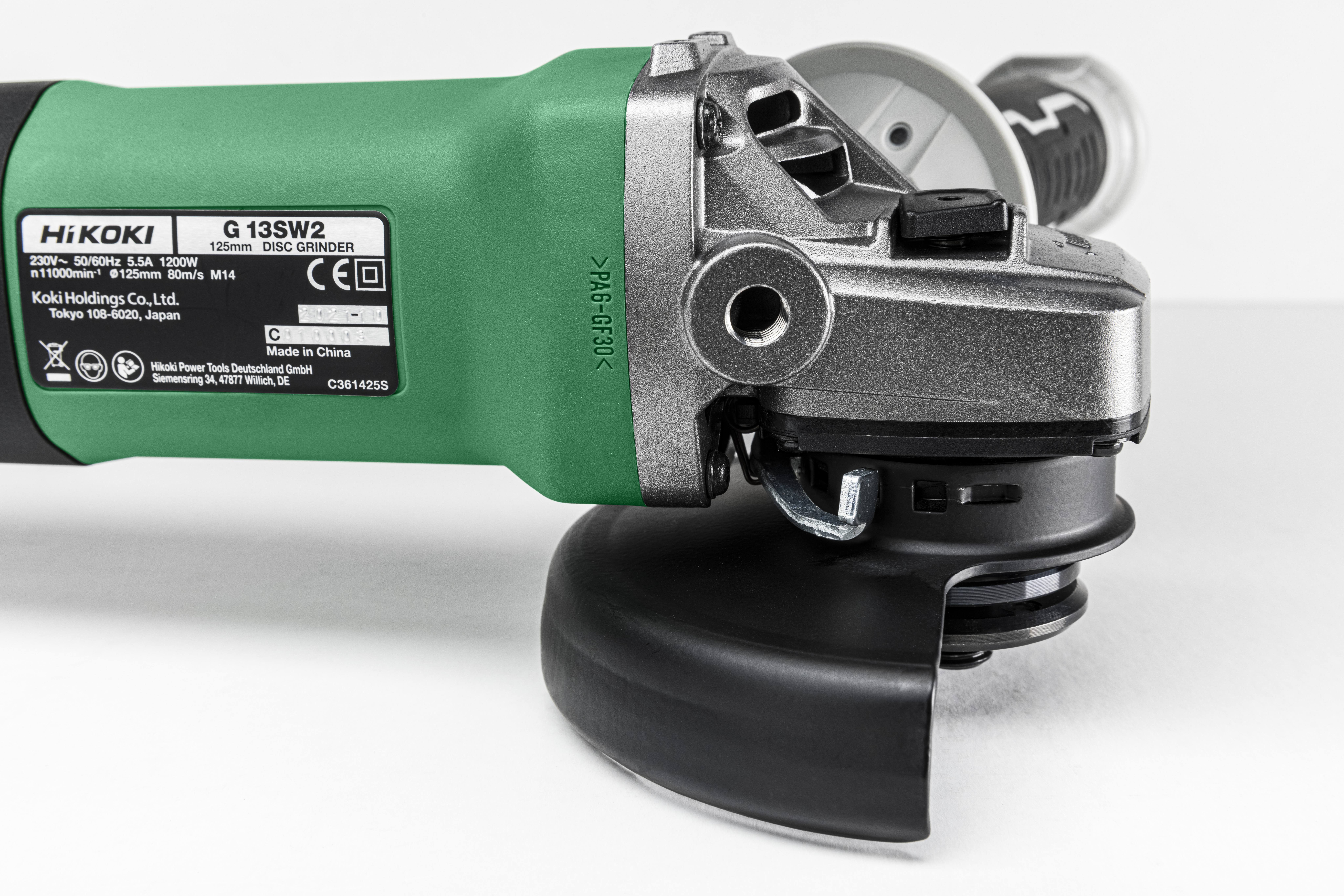HiKOKI G13SW2(Transportkoffer), Winkelschleifer 125 mm, 1200 W, Wideranlaufschutz Turboflansch