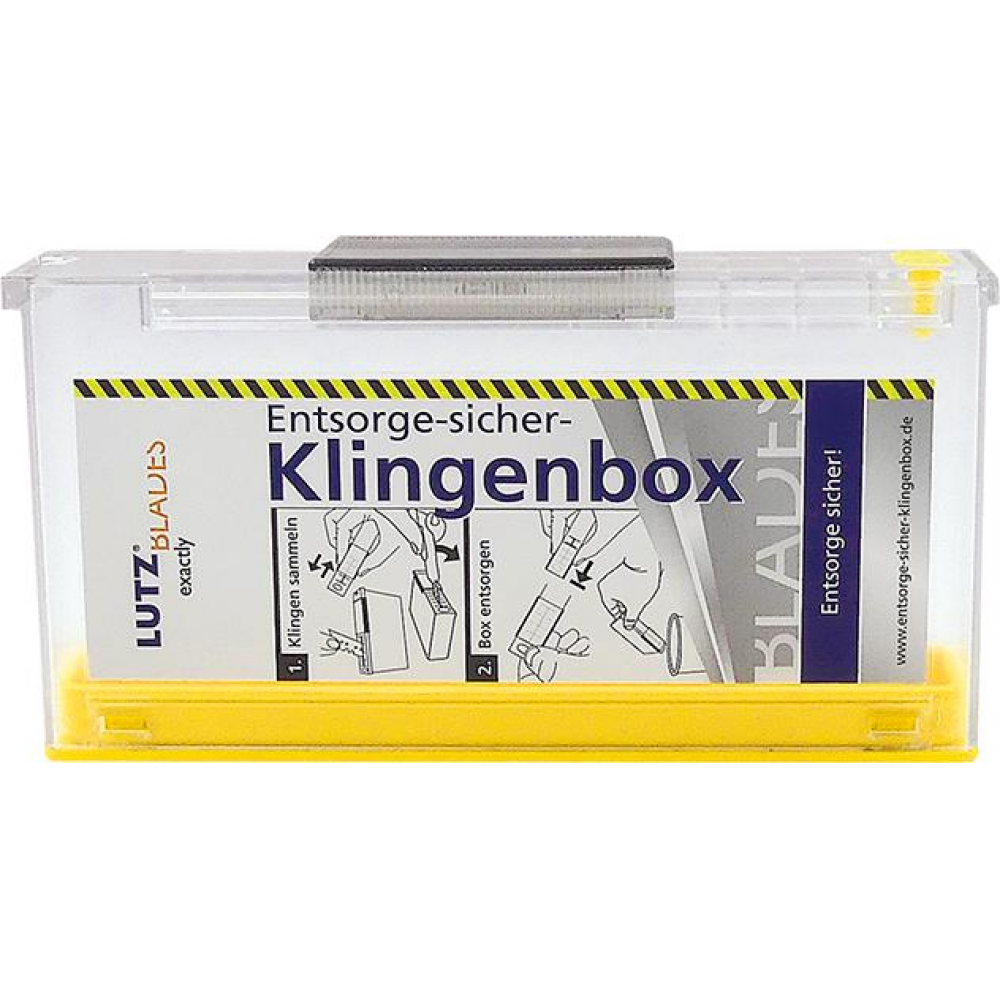 Gebrauchtklingenbehälter Sicherheits-Klingenbox 120x65x25mm LUTZ BLADES