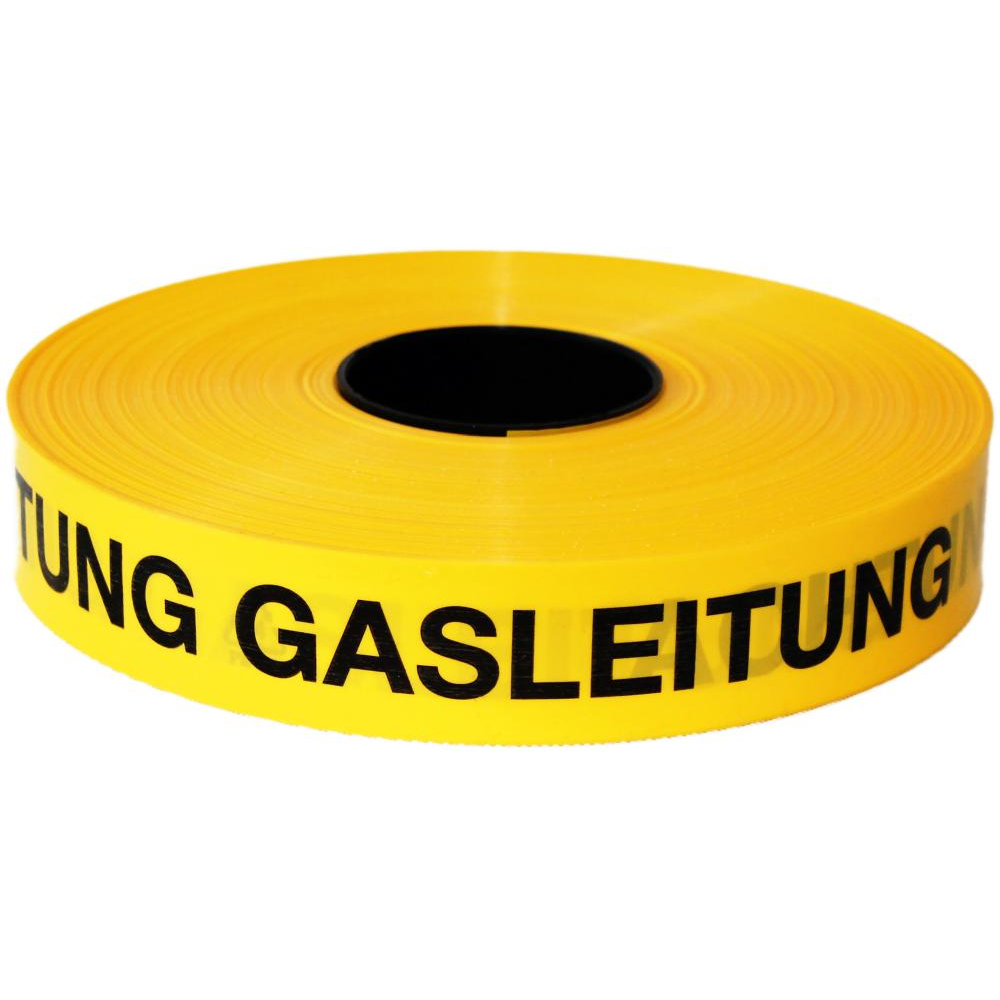 Trassenwarnband Nr. 10 Trassen-Warnband 250 m Achtung Gasleitung gelb