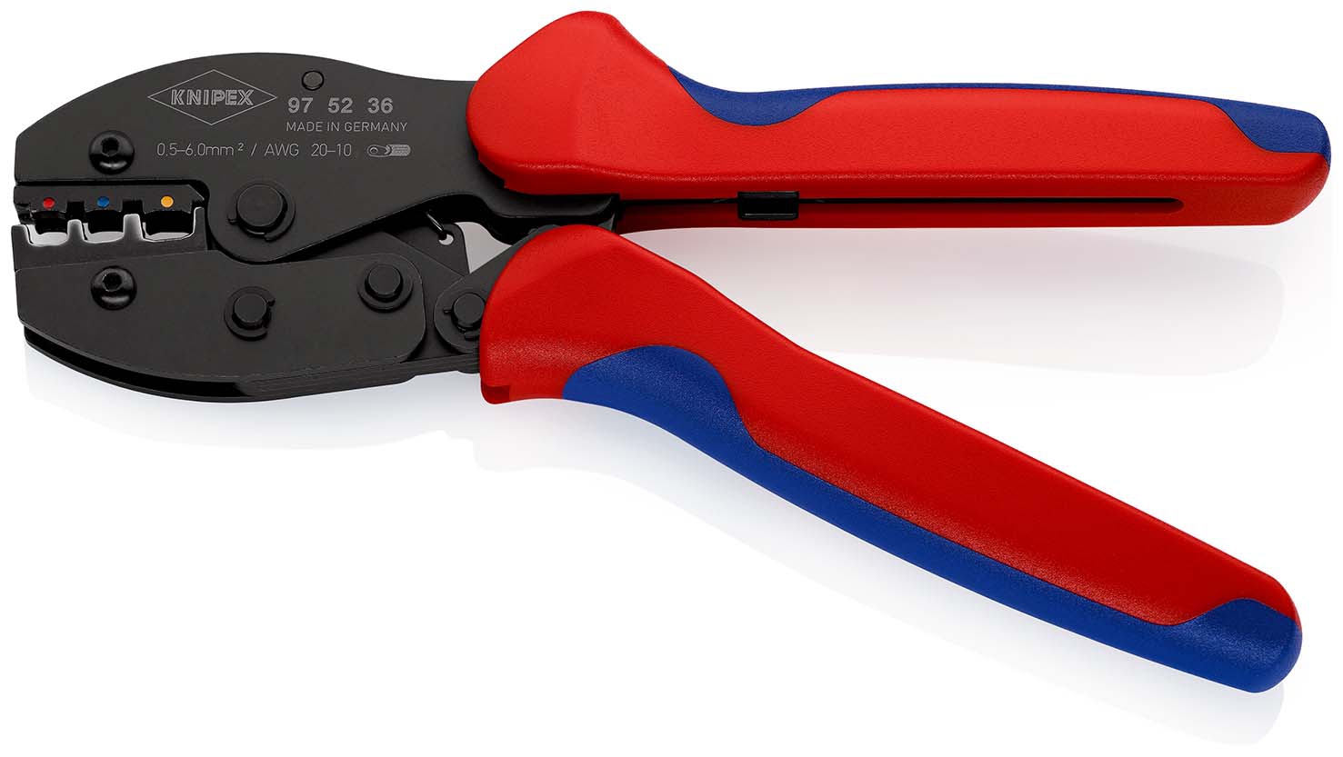 Crimp-Hebelzange mit 2-KomponentengriffenKNIPEXPreciforce
