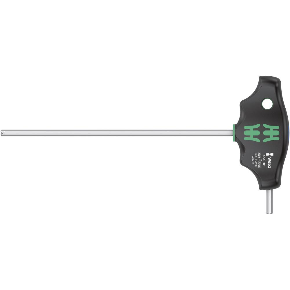 Schraubendreher mit Quergriff und Seitenabtrieb für 6-kant-Schrauben, Haltefunktion, Nr. 454 HF T-Griff-Schraubendreher 5x200mm Wera