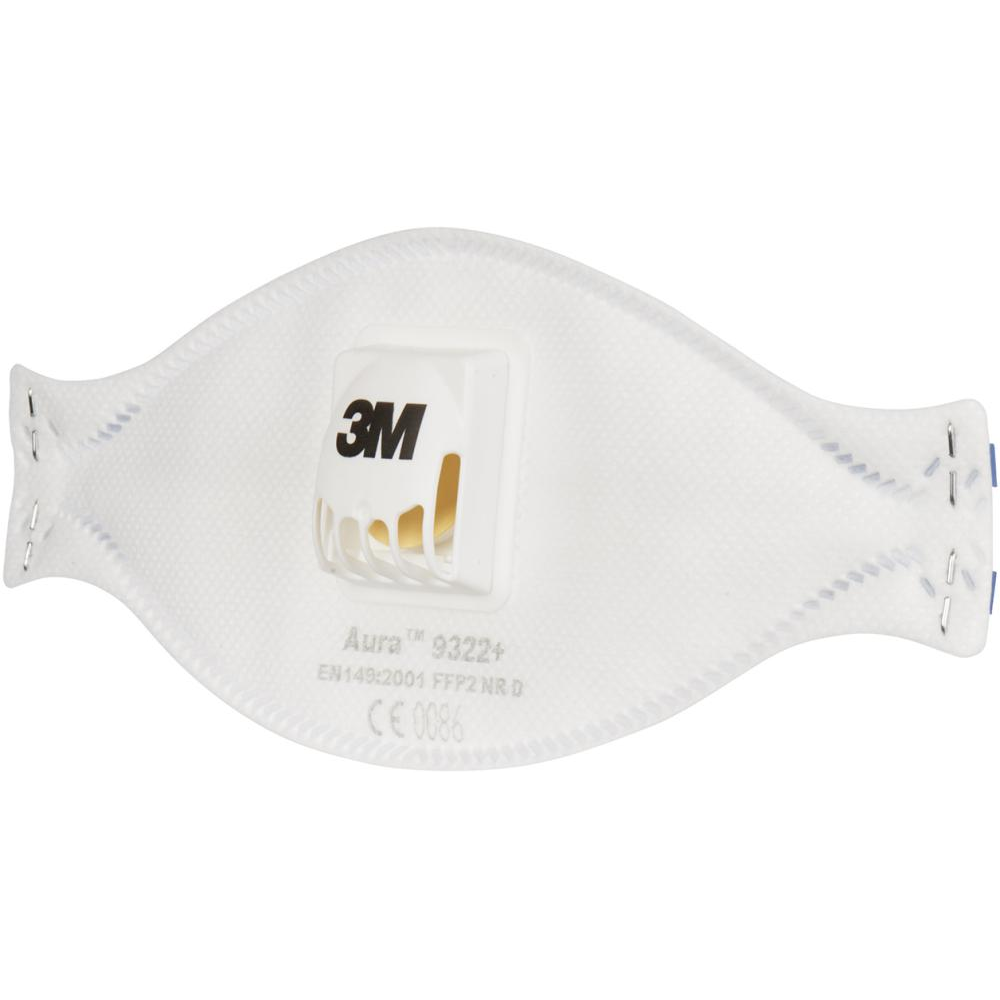 3M Faltmaske Aura 9322+ Feinstaubmaske Generation 3+, FFP2