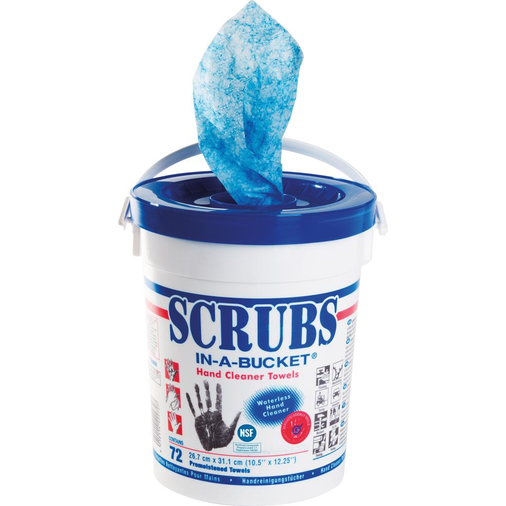 SCRUBS-Reinigungstücher Scrubs-Reinigungstucher Eimer mit 72 Tucher NFS Freigabe Zertifikat Nummer 160187
