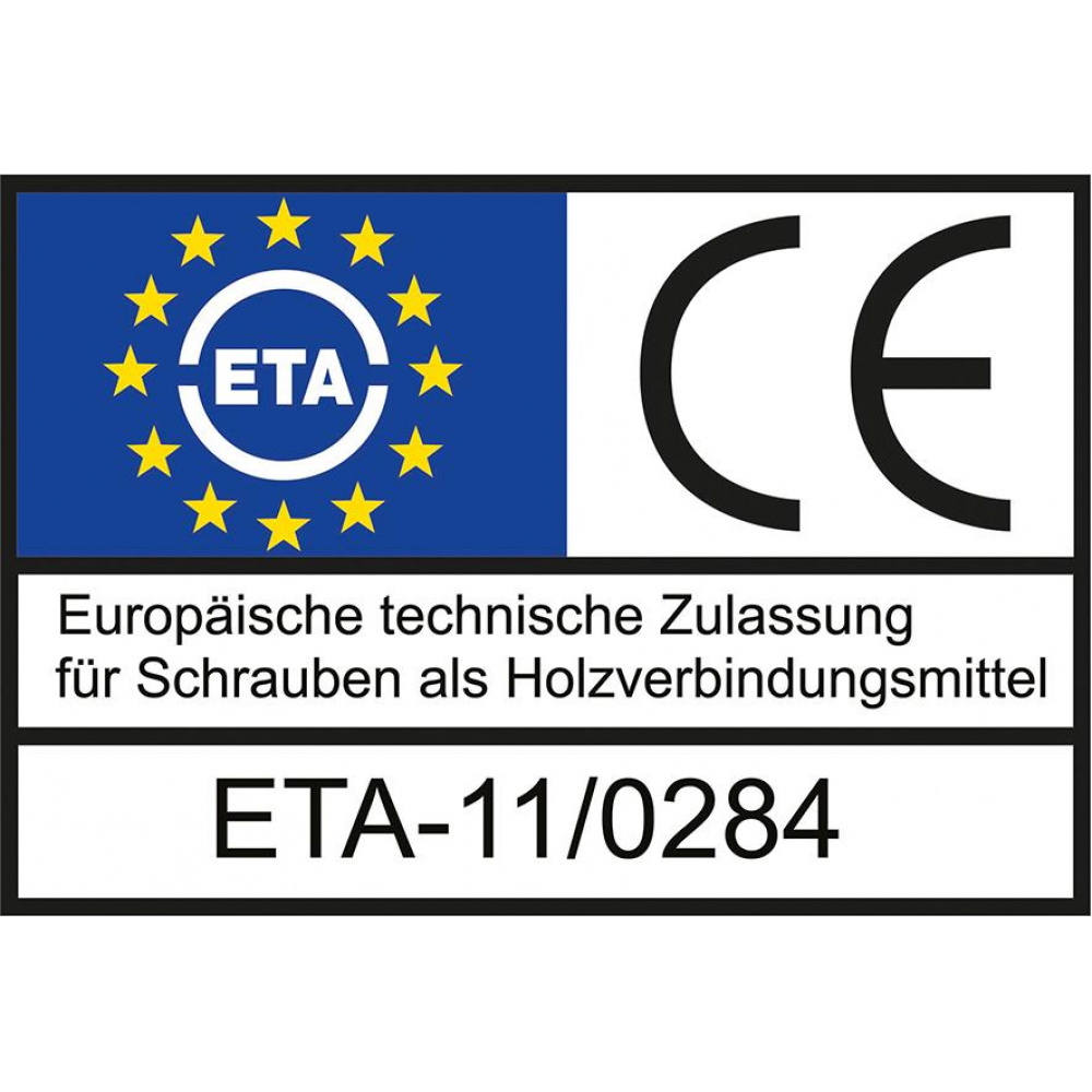 Senkkopf-Schraube TOPIX®-Therm 10,0x340 mm UK-Gewinde T-Drive verzinkt-blau HECO HP