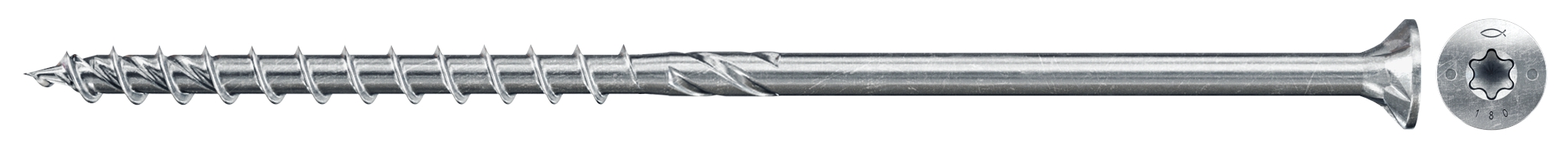 Fischer FPF II CTP 8,0 x 100 BC 50. Die kraftvolle Holzbauschraube mit Senkkopf, Innenstern-Aufnahme und Teilgewinde