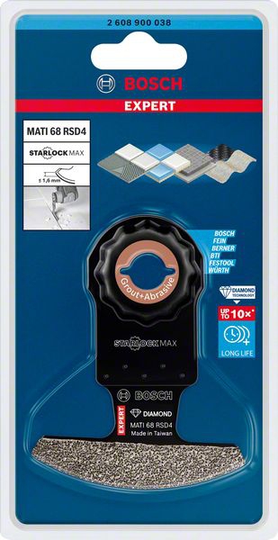Bosch EXPERT Corner Blade MATI 68 RD4 Blatt für Multifunktionswerkzeuge, 68 x 10 mm