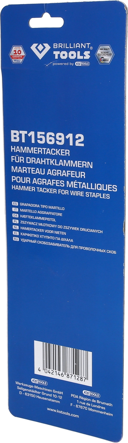 Brilliant Tools  Hammertacker für Drahtklammern