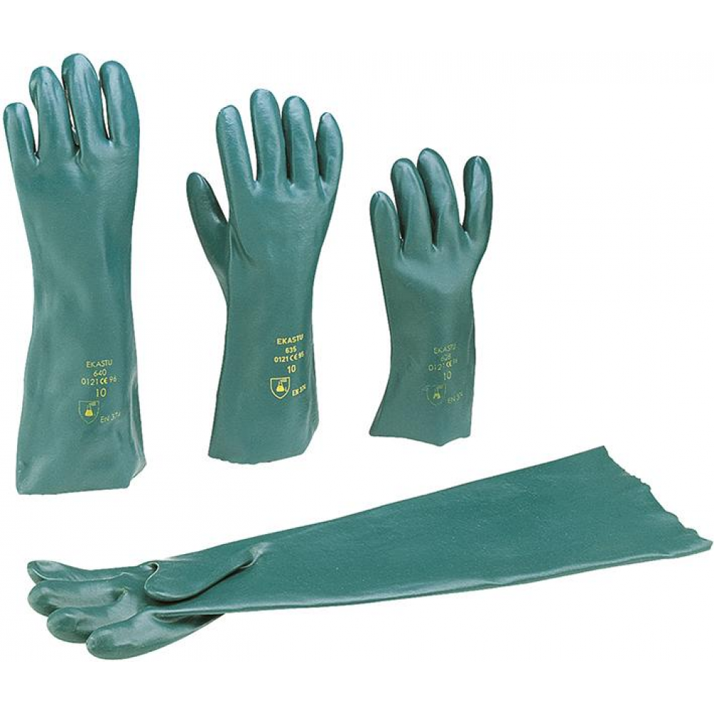 Chemikalienschutzhandschuh 628, 635, 640 und 660 Handschuh Gr, 10. 35, cm lang grün