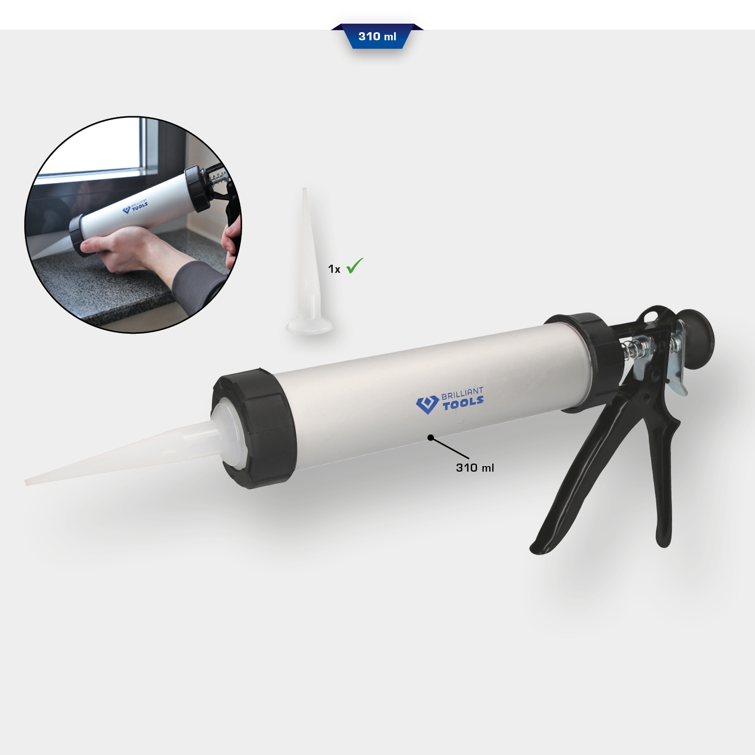 Brilliant Tools  Kartuschen-Pistole, 310 ml