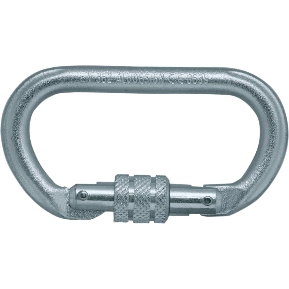 Stahlkarabiner Ovalsteel SC Karabiner,oval,m. Schraubsich.,Stahl,EN 362, 22 k N