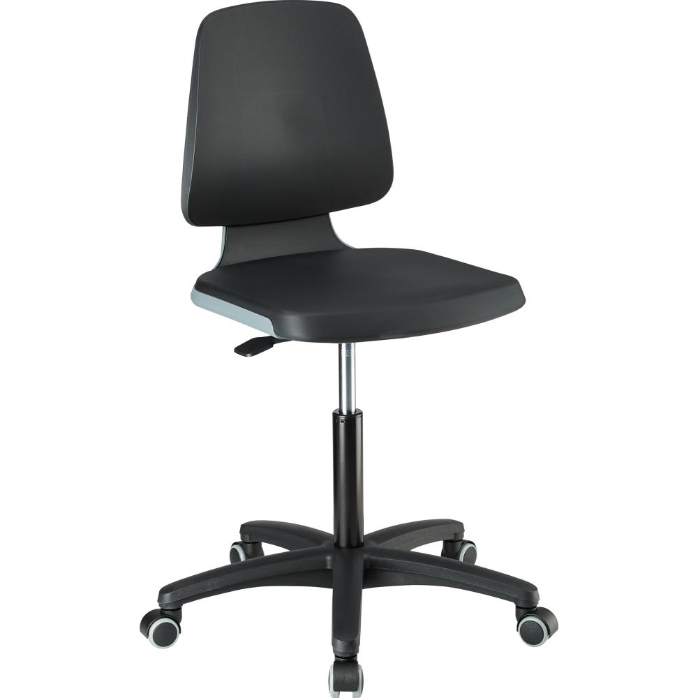 Arbeitsdrehstuhl Modell Labsit 2 Bimos Arbeitsstuhl PU, anthrazit Sitzhöhe 450-650 mm mit Rollen