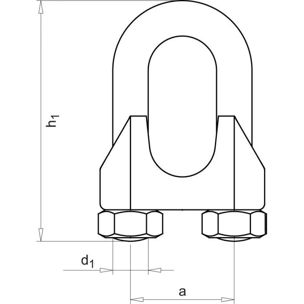 Drahtseilklemme 6mm ähnlich DIN 741 Edelstahl 1.4401