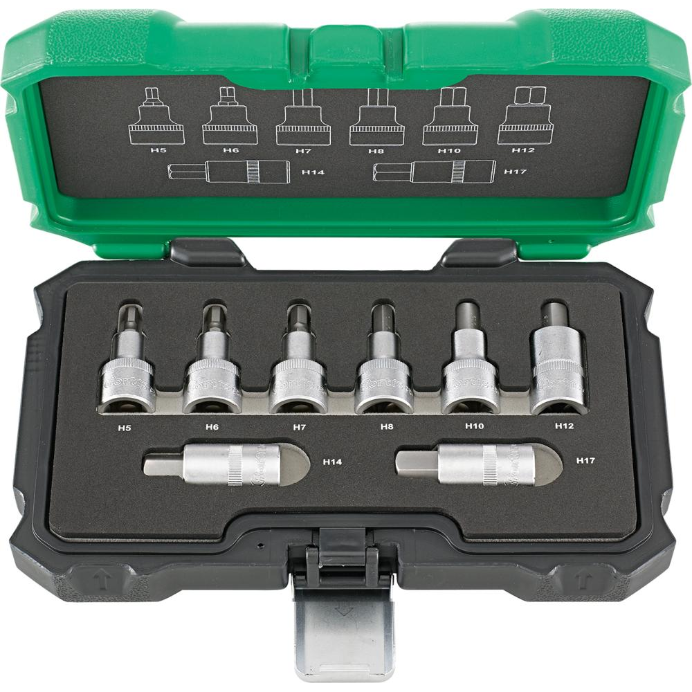 Schraubendreher-Einsatz-Garnitur 1/2" für 6-kant-Schrauben Einsatz.- 8t 5-17mm i6kt.FORTIS