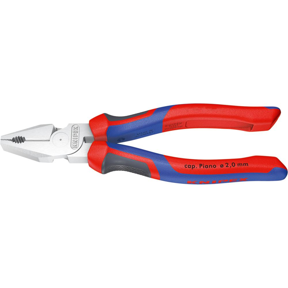 Kraft-Kombinationszange verchromt mitMehrkomponenten-Griffen180mm KNIPEX