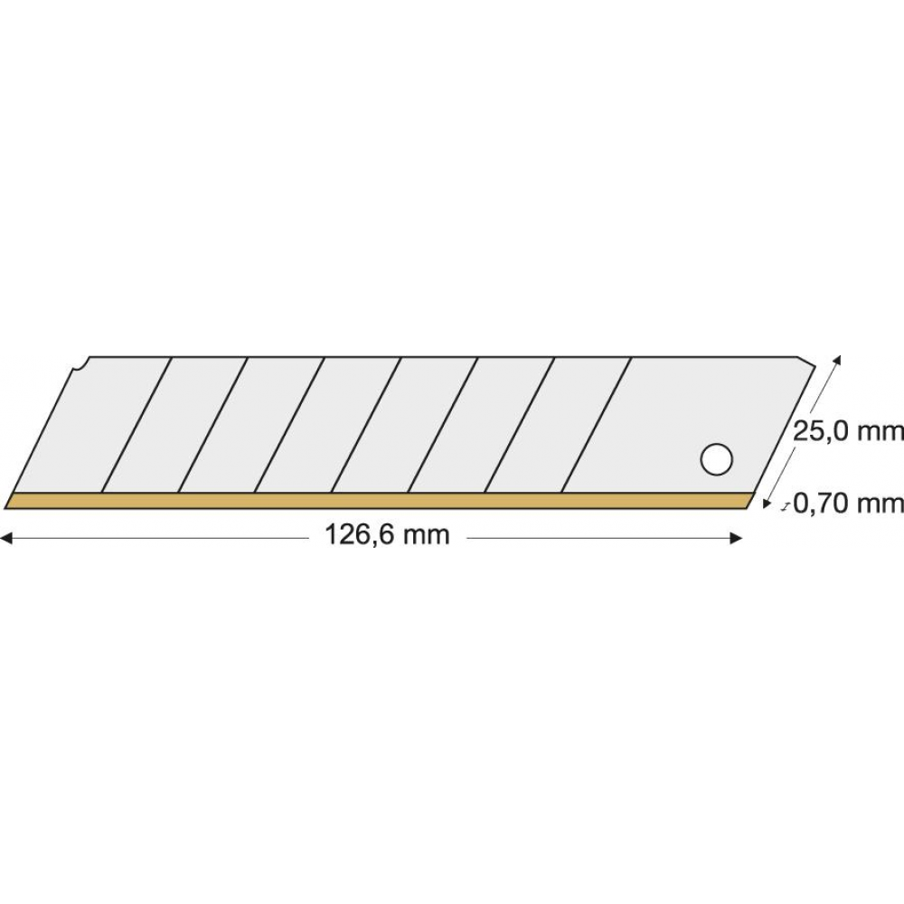 Abbrechklinge, Ti N, 25 mm 25mm Pack a 10 Stück LUTZ BLADES