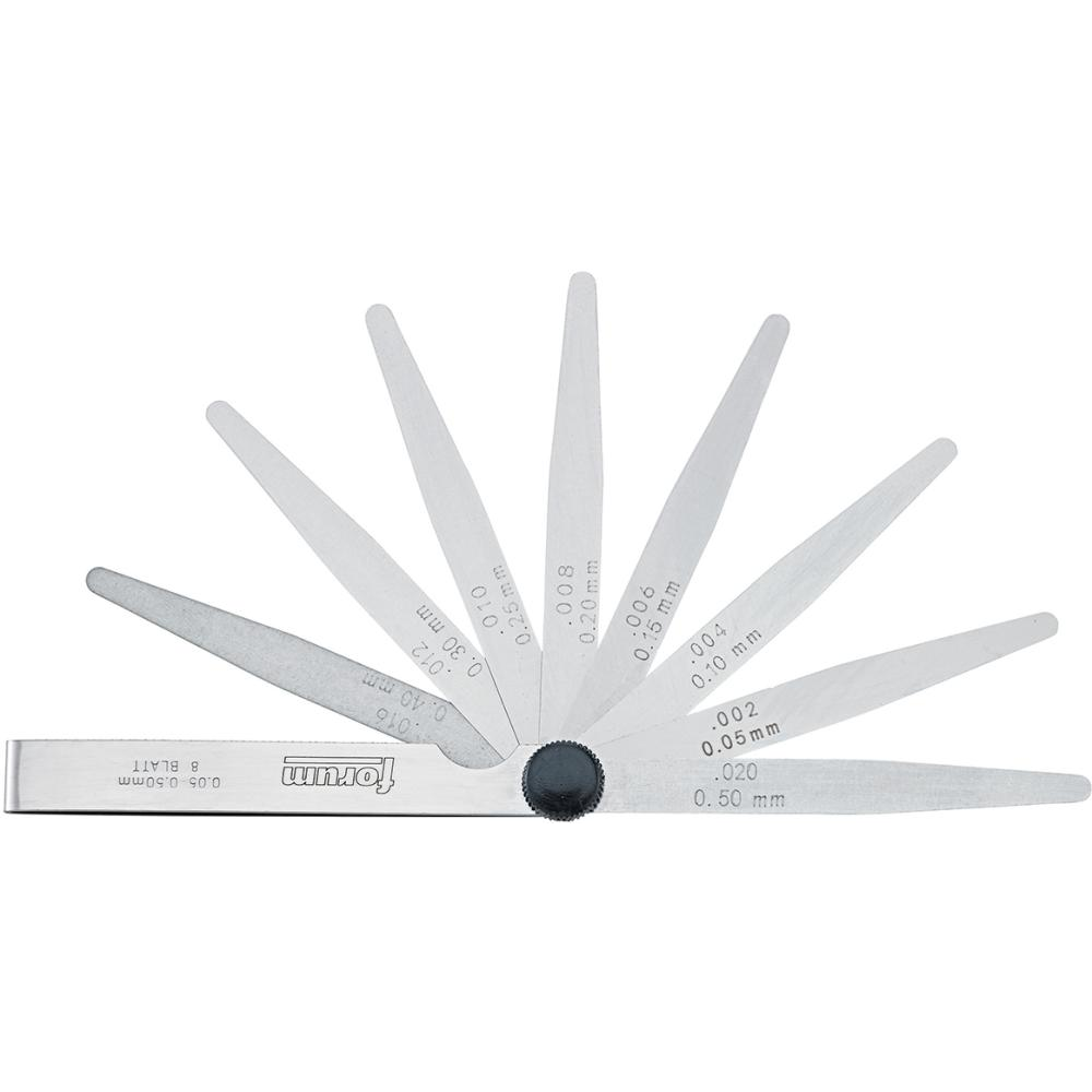 Fühlerlehre 8 Blatt 0,05-0,50mm FORUM