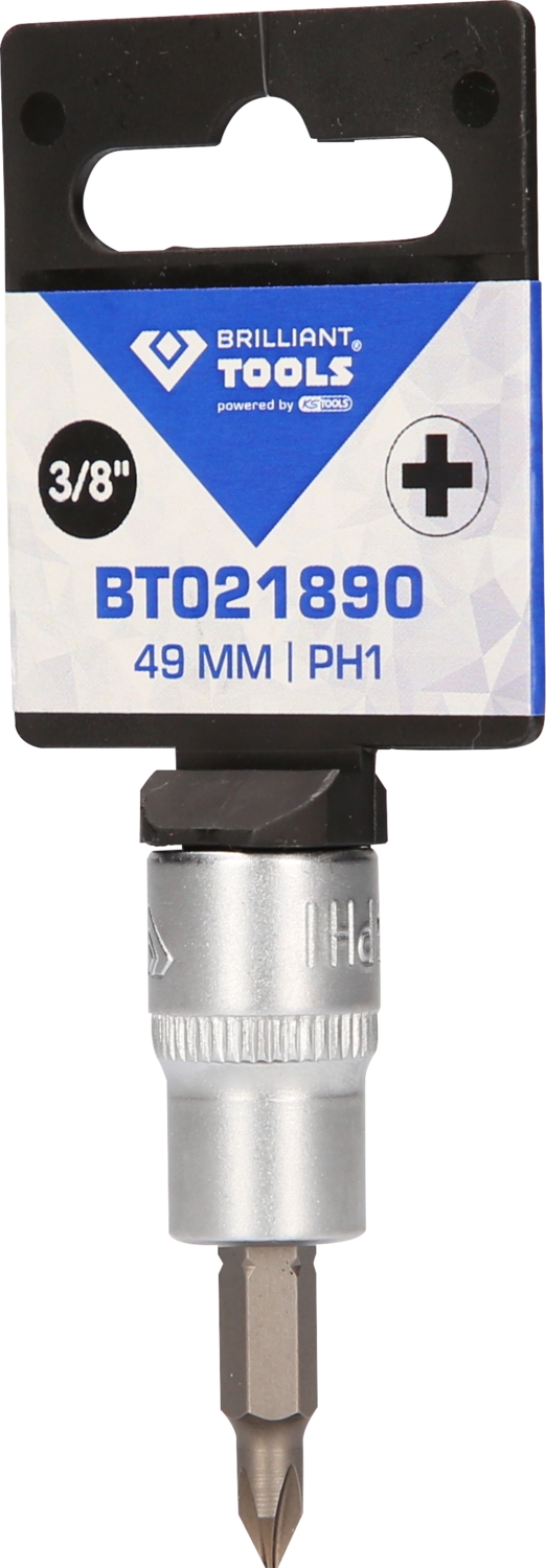 Brilliant Tools  3/8" PH Kreuzschlitz Bit-Stecknuss, PH1