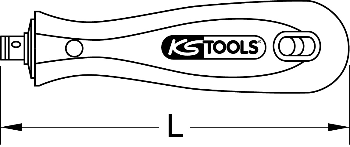 KSTOOLS 1/4" ERGOTORQUE Handgriff für Doppelklingen