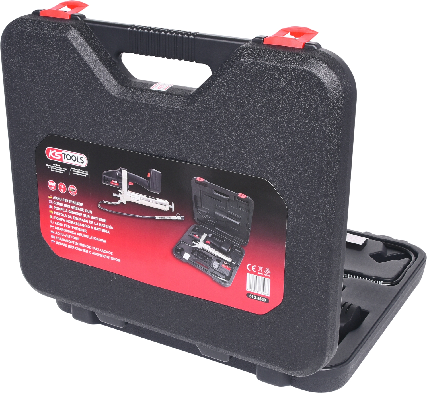 KSTOOLS 400 ml Akku-Fettpresse, 420bar, 18V, mit 2 Akkus und 1 Ladegerät