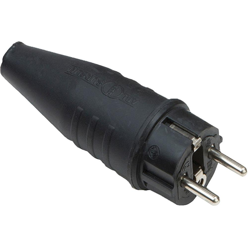 Schutzkontakt-Stecker, Vollgummi, schwer Schukostecker VG IP44 ABL-Sursum schwere Ausf