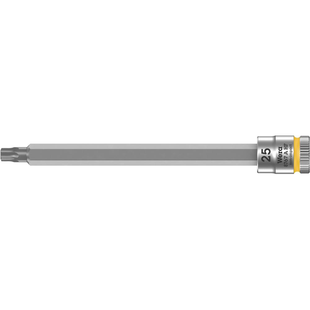 Schraubendreher-Einsatz 1/4", Zyklop, für TORX-Schrauben, Nr. 8767 A HF Schraubendrehereinsatz mit Haltefunktion T25x100mm" Wera