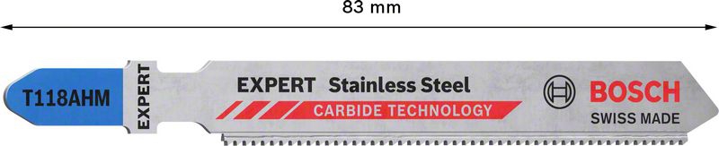 Bosch EXPERT 'Stainless Steel' T 118 AHM Stichsägeblatt, 2 Stk.