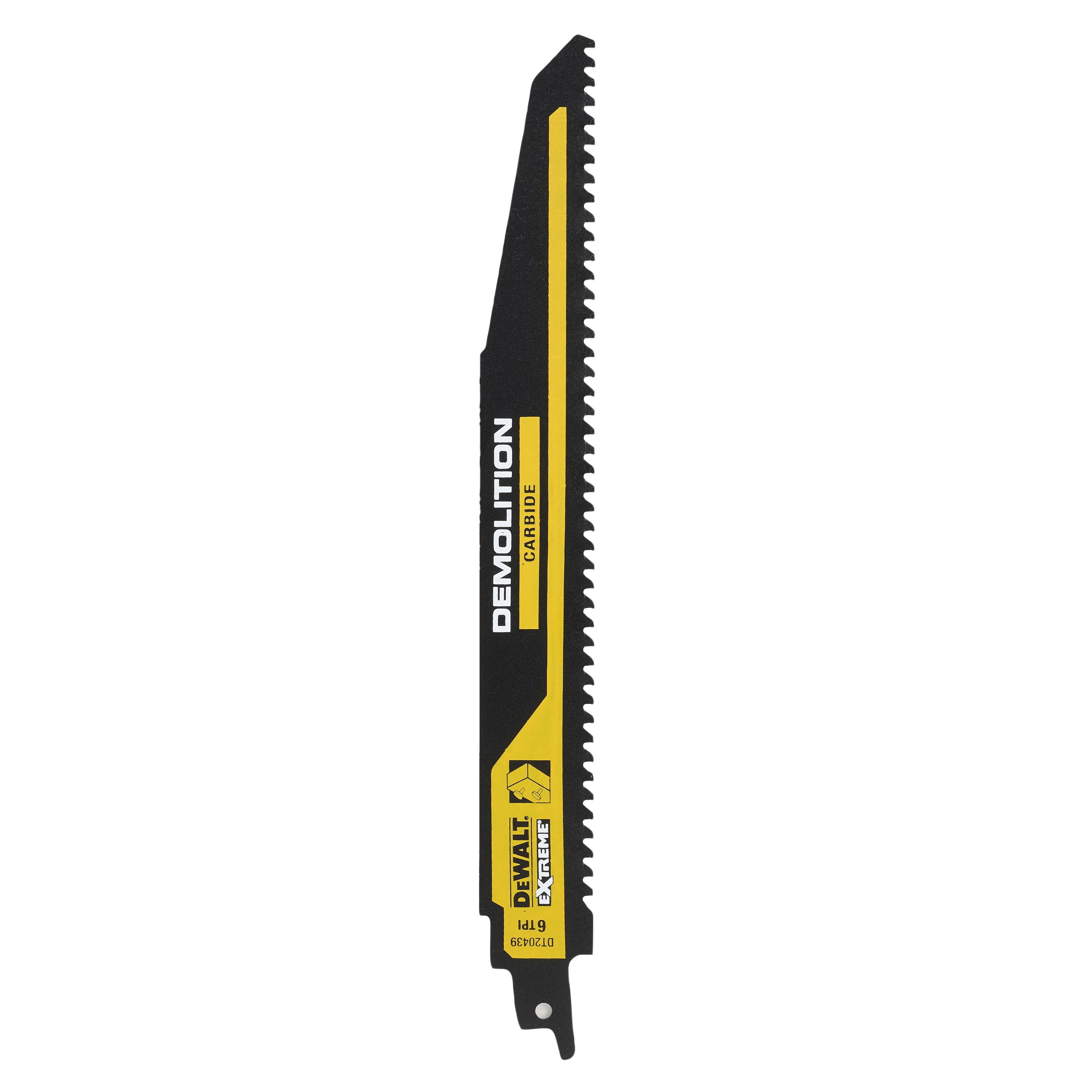 Dewalt DT20439-QZ,  Carbide Saebelsaegeblatt Holz 230mm, Carbide Saebelsaegeblatt fuer nageldurchsetztes Holz (Demolition) 230mm 6TPI, 1 Stueck