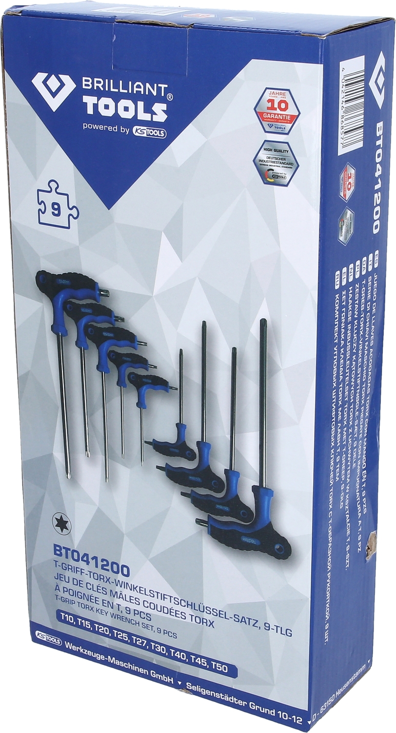 Brilliant Tools  T-Griff-Torx® mit Stirnlochbohrung-Winkelstiftschlüssel T20 x 100 mm