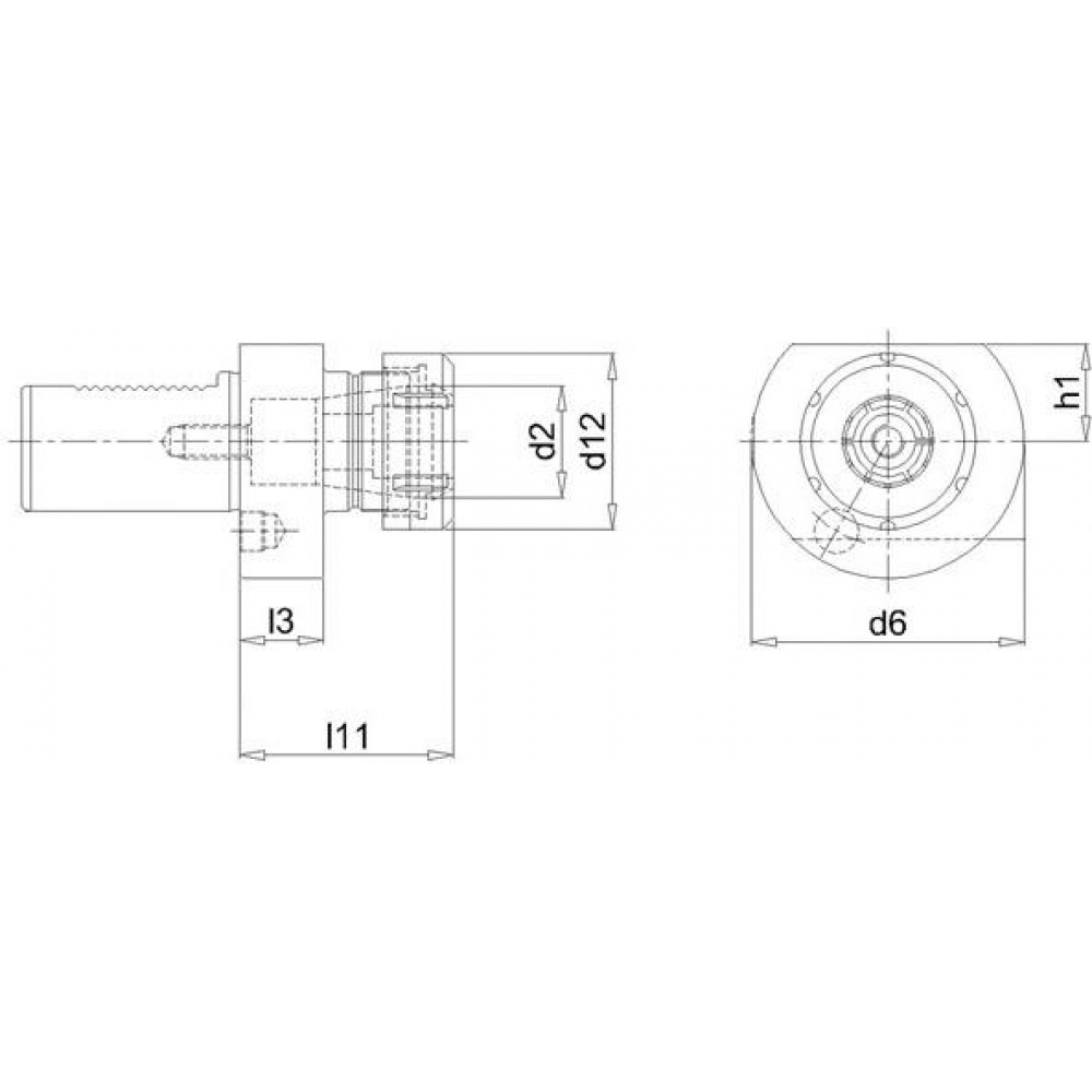 VDI-Werkzeughalter, Form E4 Bohrstangenhalter VDI 30x ER32 FORTIS