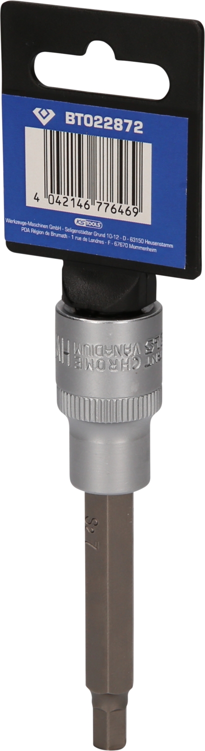 Brilliant Tools  1/2" Innensechskant Bit-Stecknuss, 100 mm lang, 7 mm