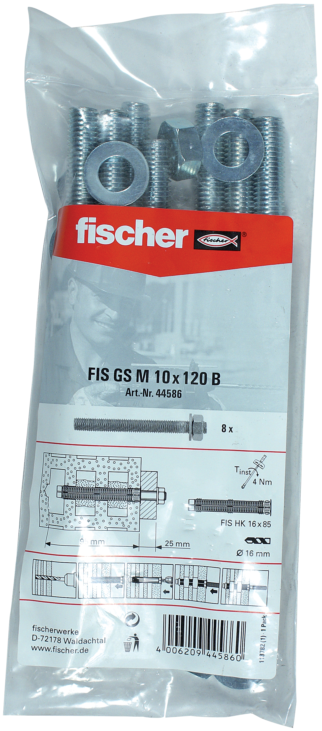Fischer FIS GS M10 x 120 B. Die vielseitig einsetzbare Gewindestange ohne Zulassung