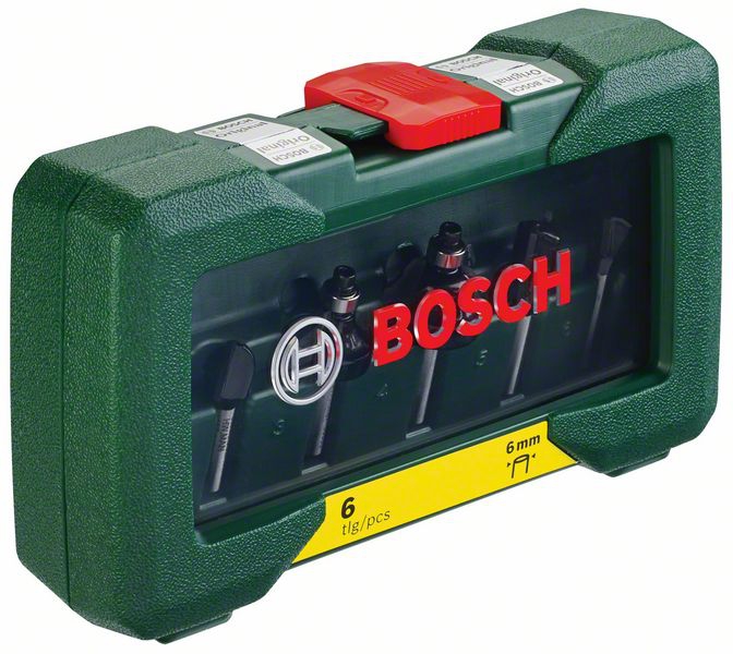 Bosch HM-Fräser-Set mit 6 mm Schaft, 6-teilig