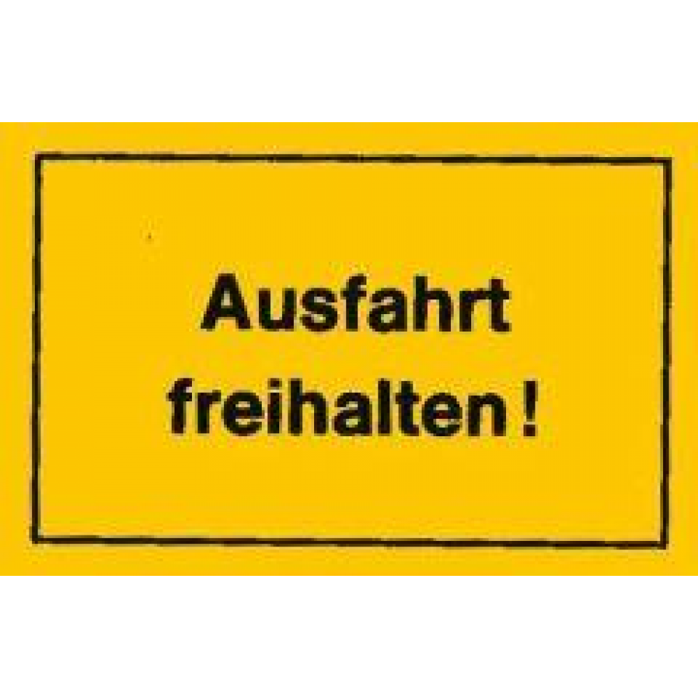 Verbotsschild "Ausfahrt freihalten" 250x150mm