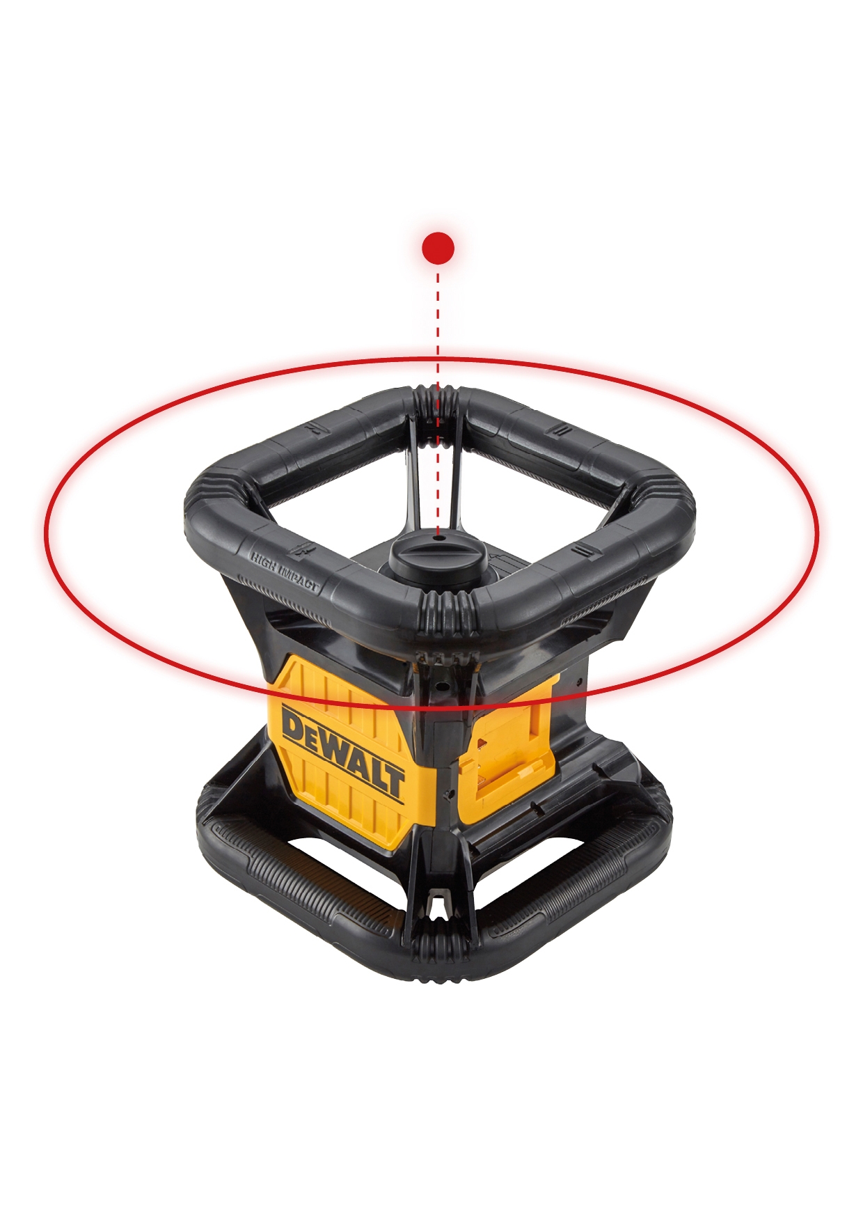 Dewalt DCE074D1R-QW,  Rotationslaser, Vertikal-Lot einfach,rot, 18 V Vollautomatischer Rotationslaser