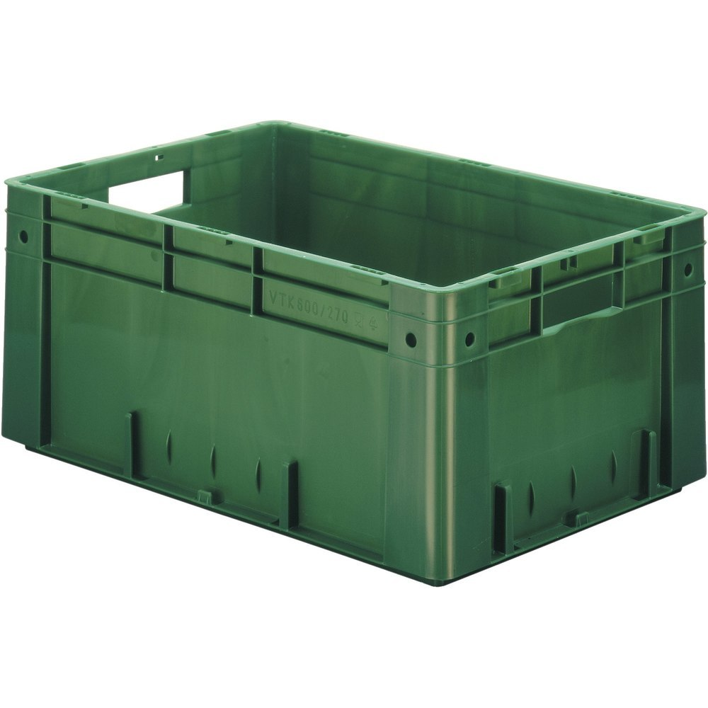 Transportkasten VTK 600/270-0 Transport-Stapelkasten B600x T400x H270 mm blau Auflast 700kg mit Griffloch