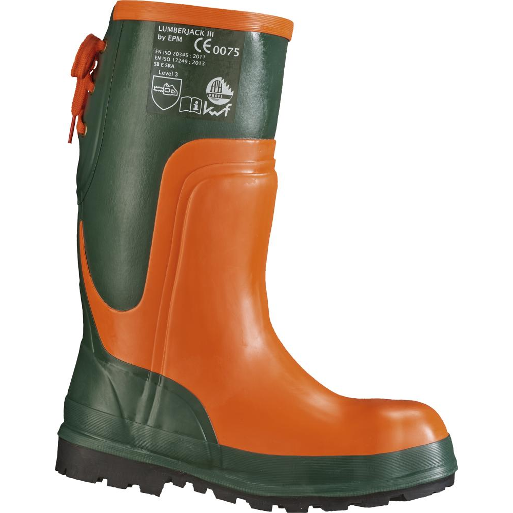 Forst-Gummistiefel Ulme orange/grün Größe 46