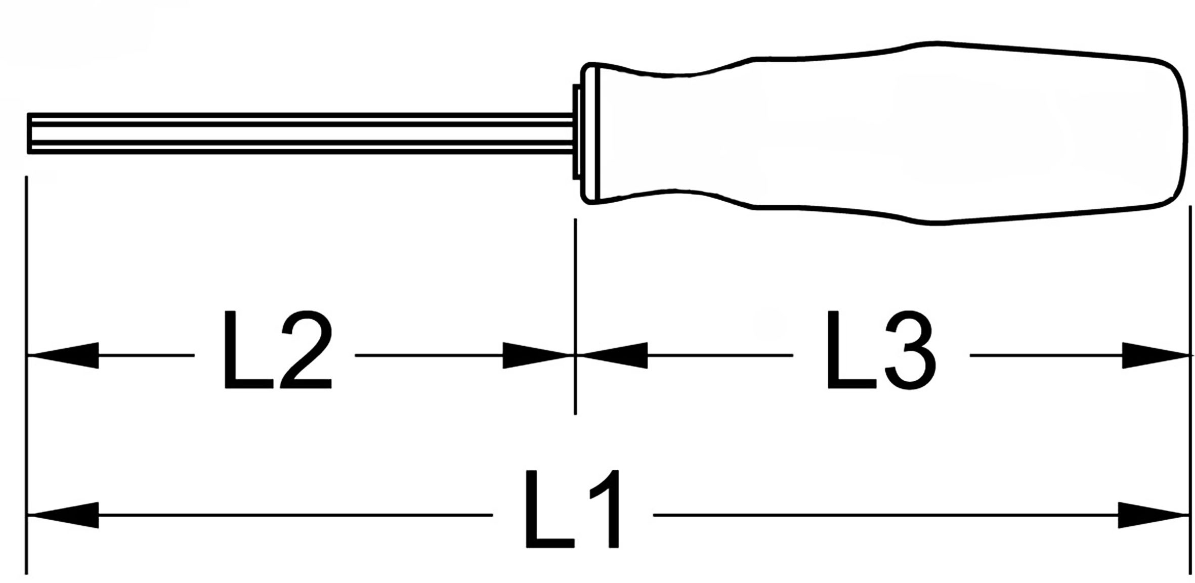KSTOOLS ERGOTORQUEplus Schraubendreher für Innensechskantschrauben, 2,5mm