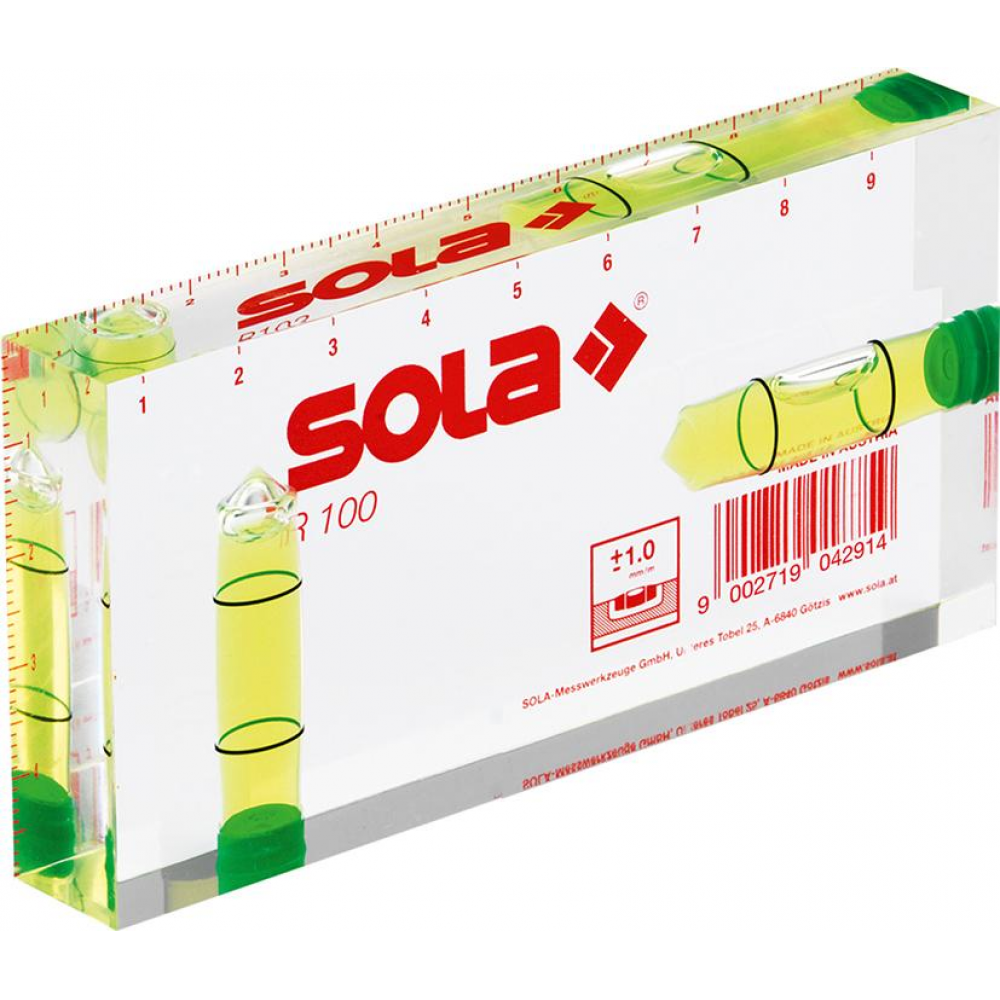 Mini-Wasserwaage R 100 Kleinwasserwaage R100 10 cm Sola
