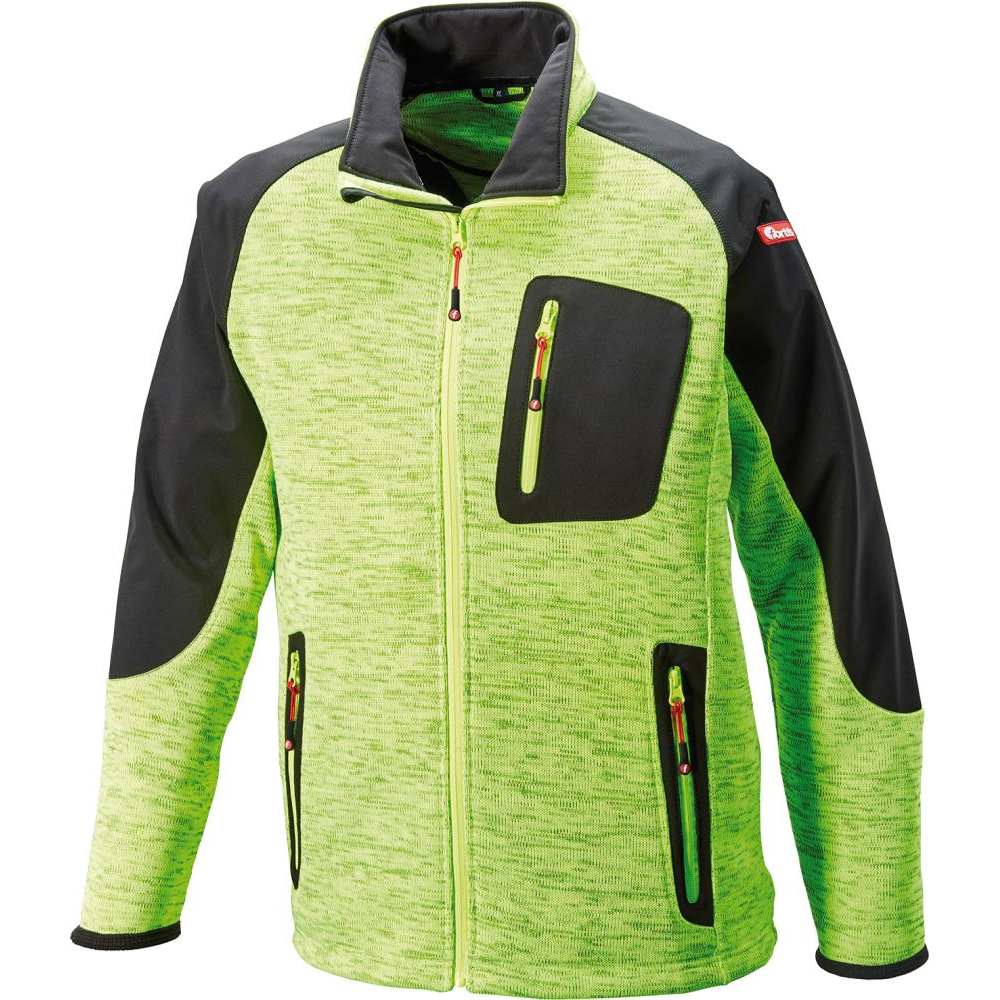 Strickjacke Gr.S limegreen/schwarz FORTISoftshell,Gr.S,limegreen/schw,FORTIS