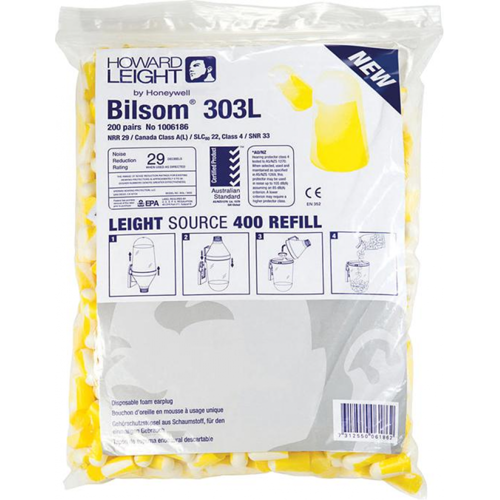 Einweg-Gehörschutzstöpsel Bilsom 303 Gehörschutzstöpsel Bilsom303 S (20 Pack a 10 Paar)