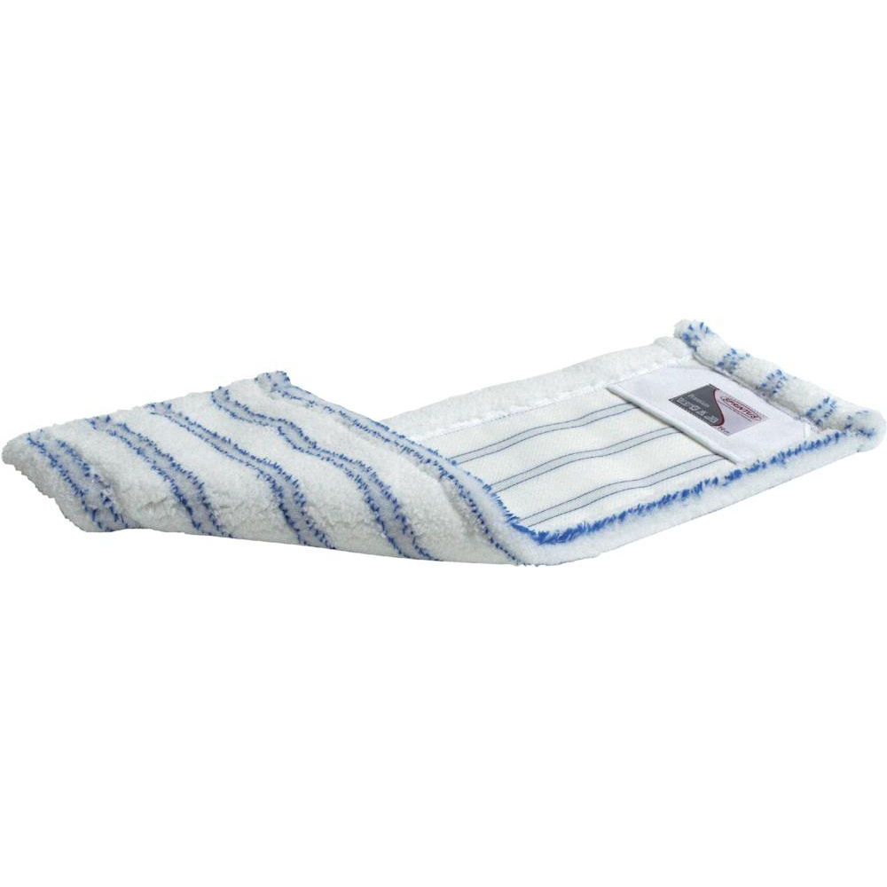 Mikrofasermopp, Premium Premium-Mikrofasermopp 40cm, weiß-blau