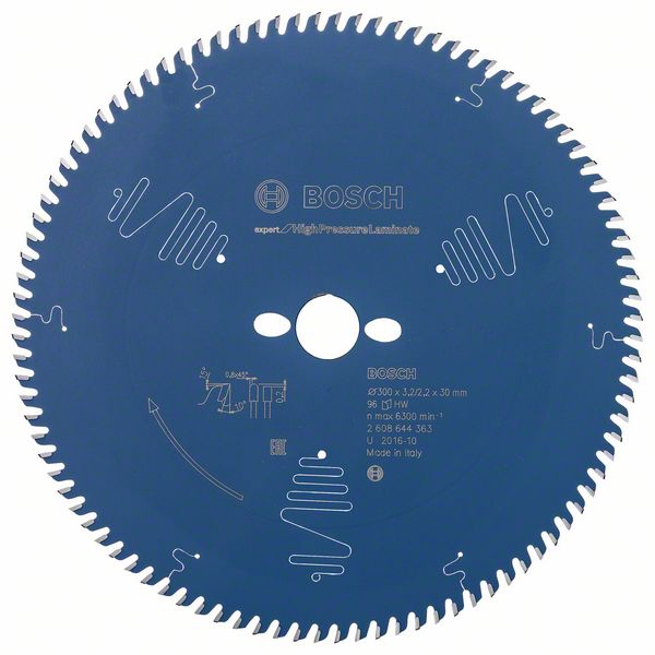 Bosch Kreissägeblatt Expert for High Pressure Laminate, 300 x 30 x 3,2 mm, 96